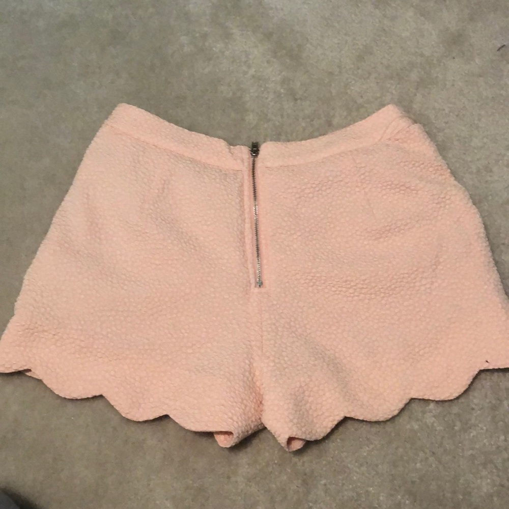 Pink scalloped shorts
